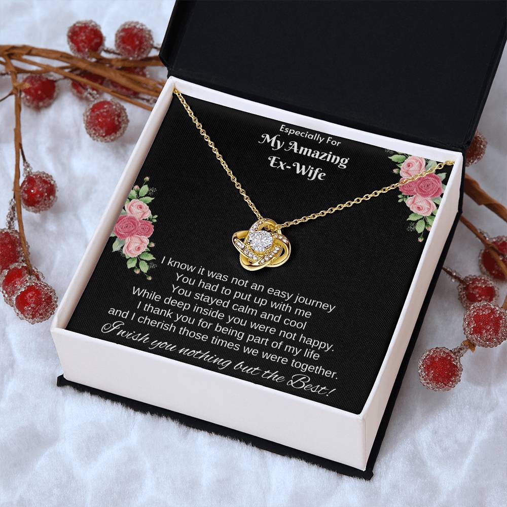 The Ex-Wife Divorced Departing Gift Former Wife For My Ex Birthday Mother's Day Breakup Gift Friendship P Love Knot Necklace