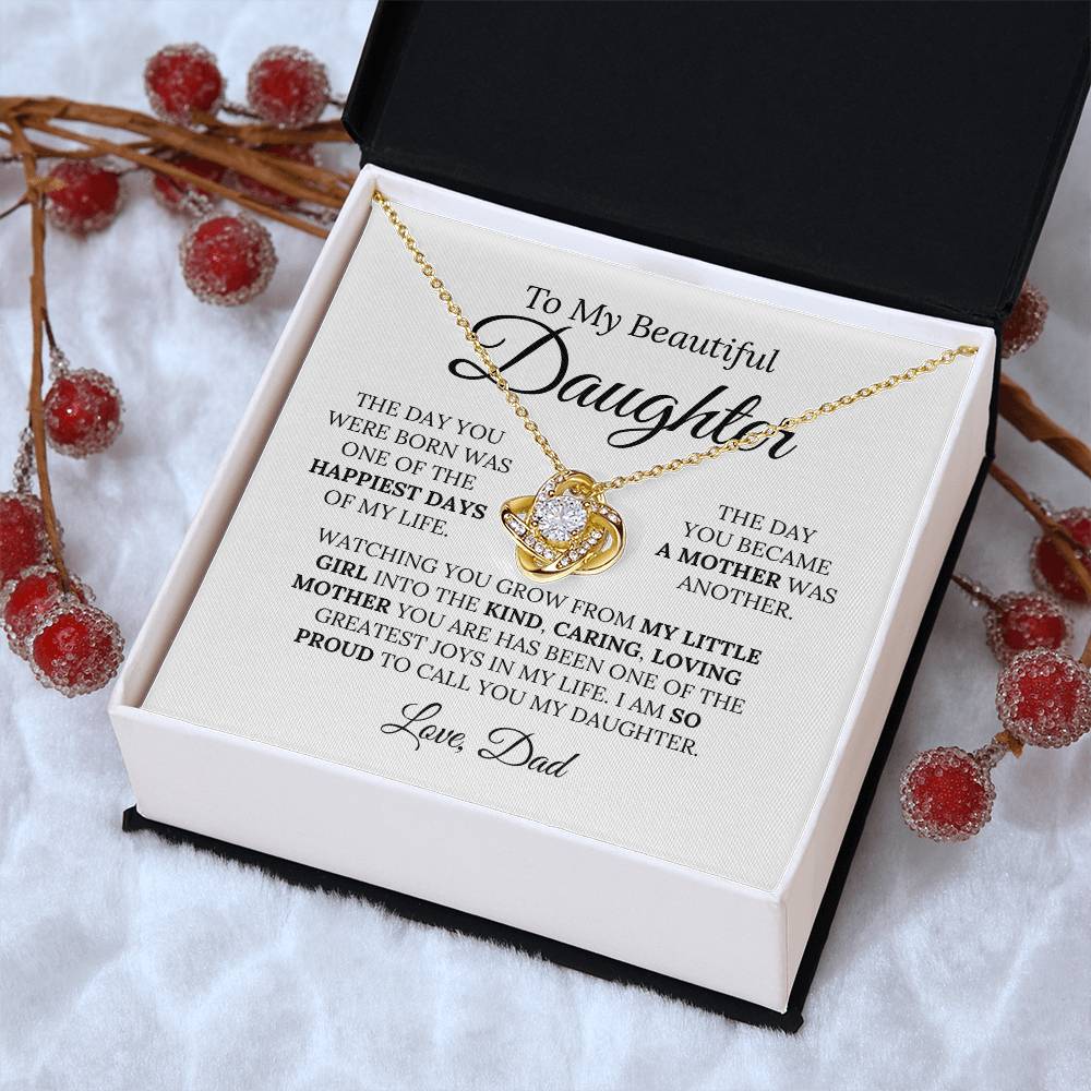 Heartfelt Mother's Day Gift For Daughter v2 Love Knot Necklace