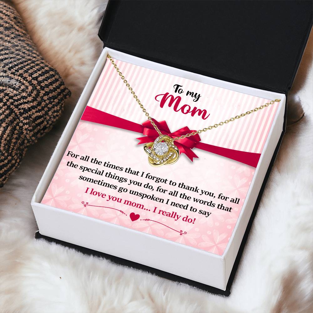 Mom - For All The Times Love Knot Necklace