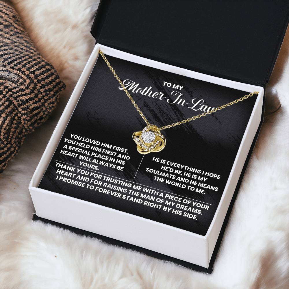 To My Mother-In-Law Thank You The Love Knot Necklace Love Knot Necklace