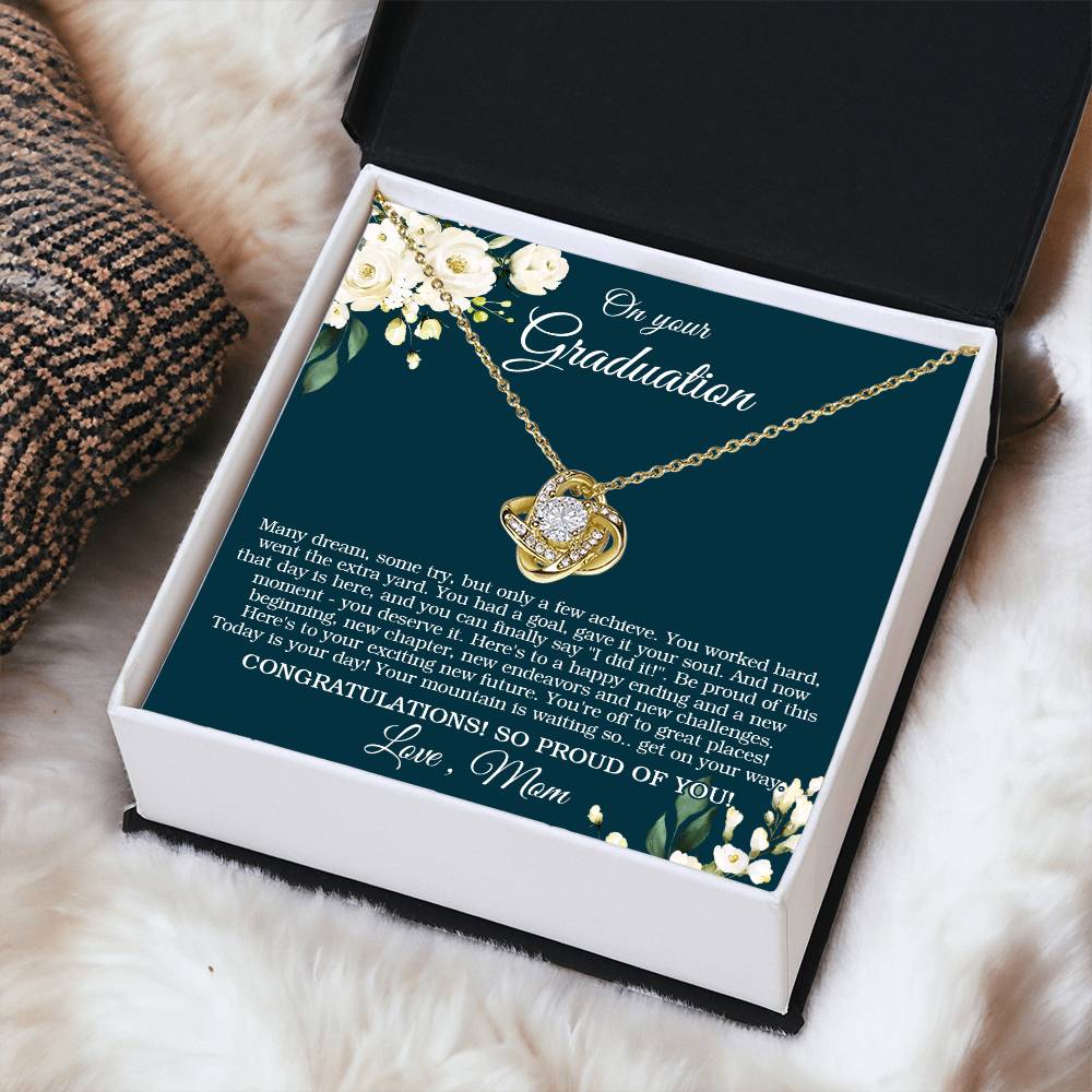 Graduation Gift For Daughter High School College Graduation Class Of 2022 Love Knot Necklace