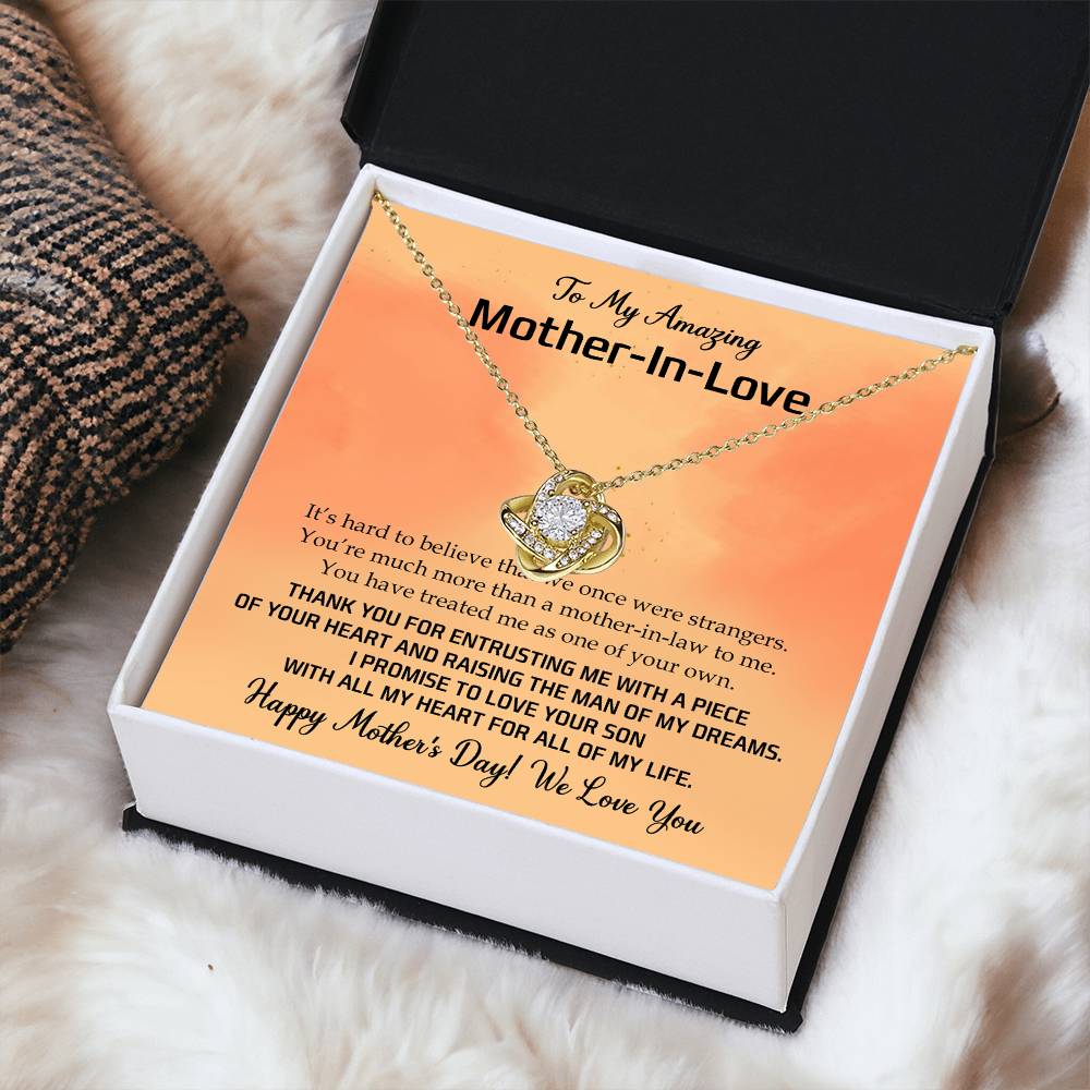 To My Mother-In-Law Love Knot Necklace Love Knot Necklace