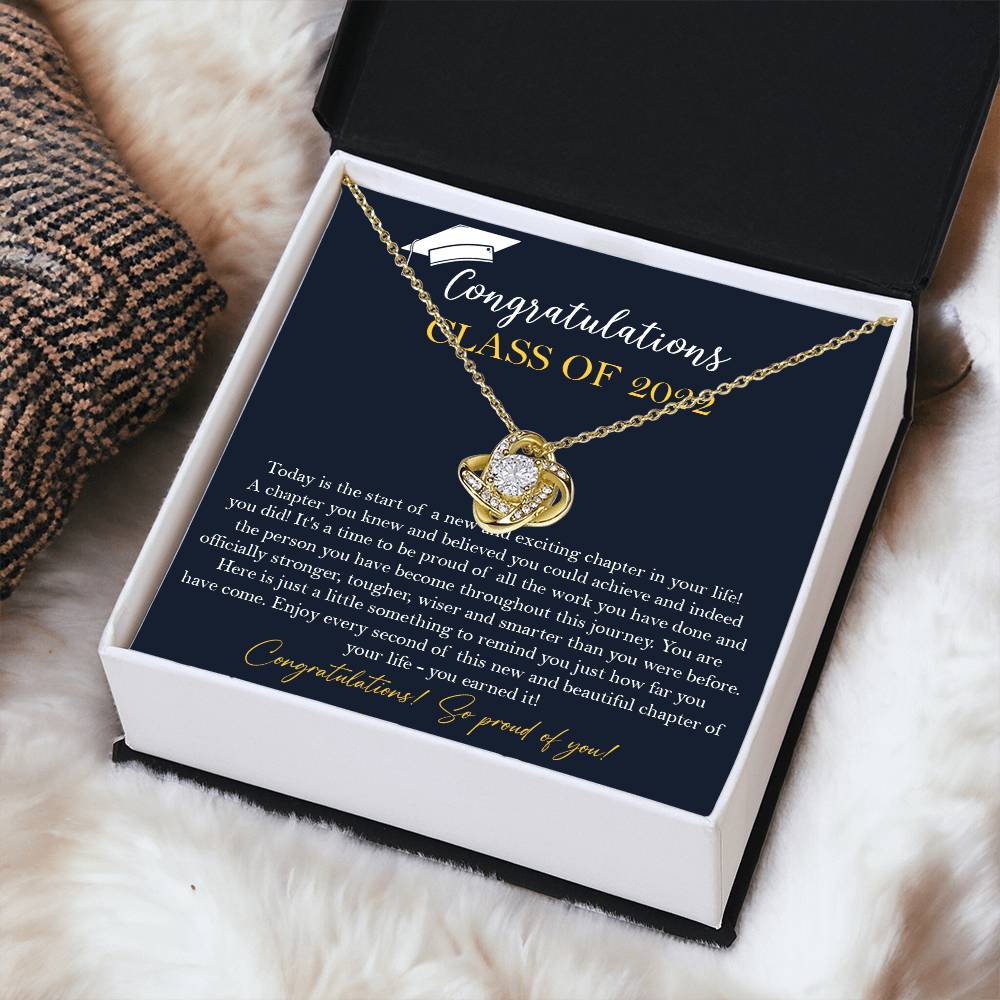 Class Of 2022 Graduation Gift Necklace Graduation Gift F Love Knot Necklace
