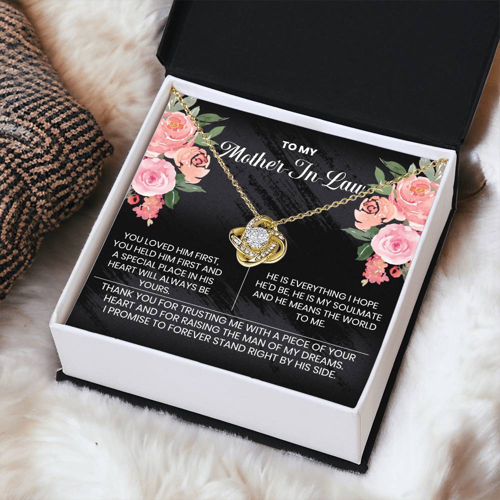 To My Mother-In-Law Thank You The Love Knot Necklace 1 Love Knot Necklace