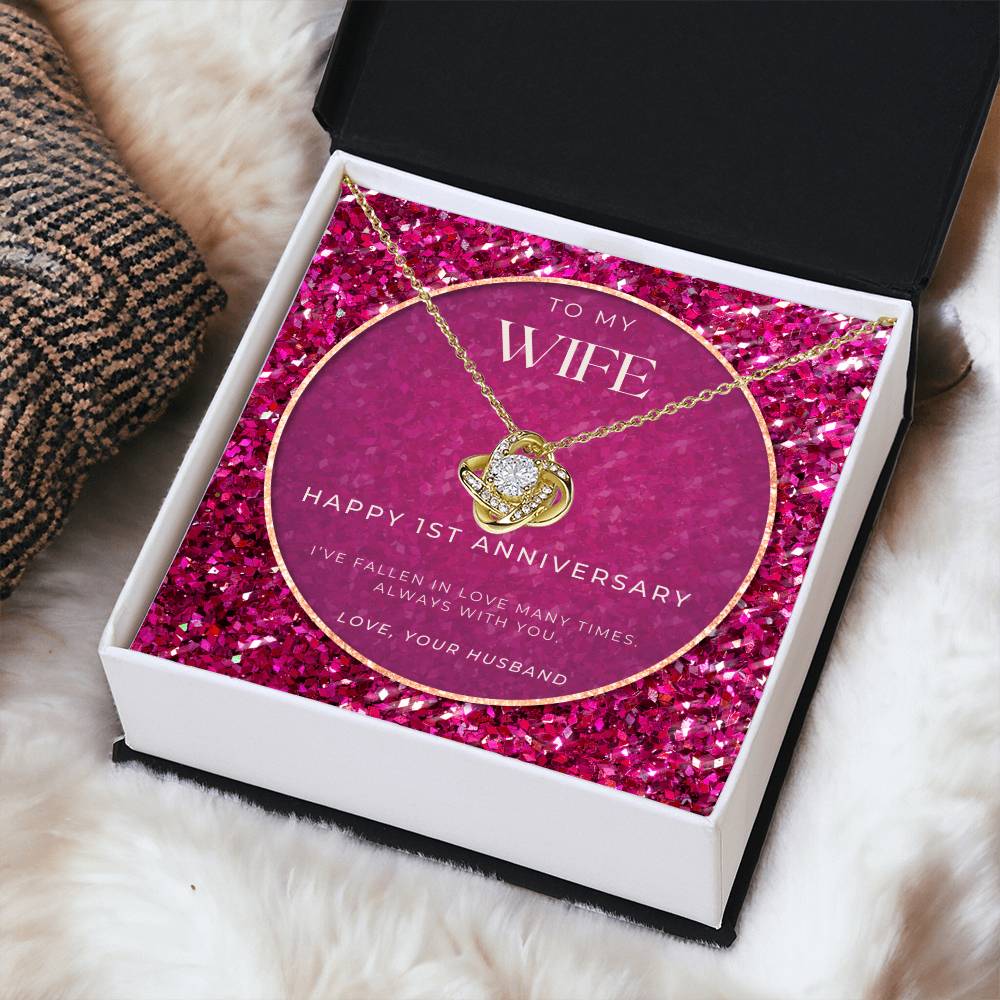 1 Year Anniversary Gift For Wife 1 Year Anniversary Gifts 1 Year Wedding Anniversary Gift Ideas 1St Wedding Anniversary Gift F(5) Love Knot Necklace