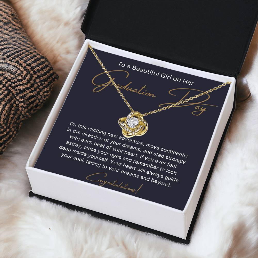 Gift For Girls On Graduation Love Knot Necklace