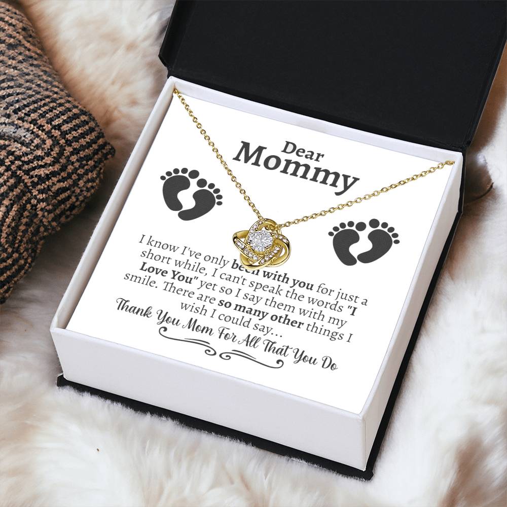 Mom Gift From Baby Gift For New Moms After Birth Birthday Gift From Baby To Mom Gift For Mom From Baby Boy Or Baby Girl Love Knot Necklace