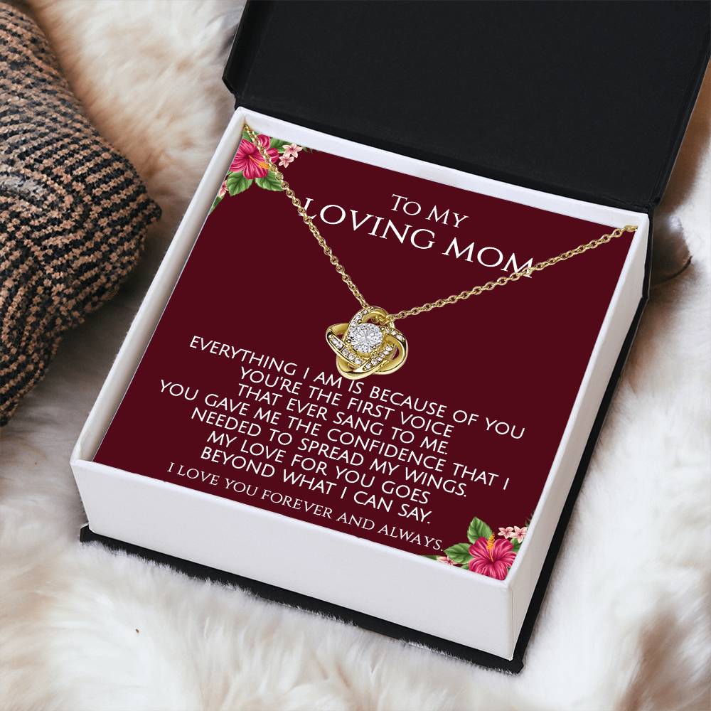 To My Loving Mom Necklace Love Knot Necklace