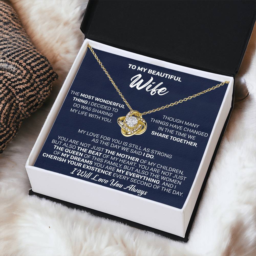Gift For Wife - Lux I Do The Mother Love Knot Necklace Love Knot Necklace
