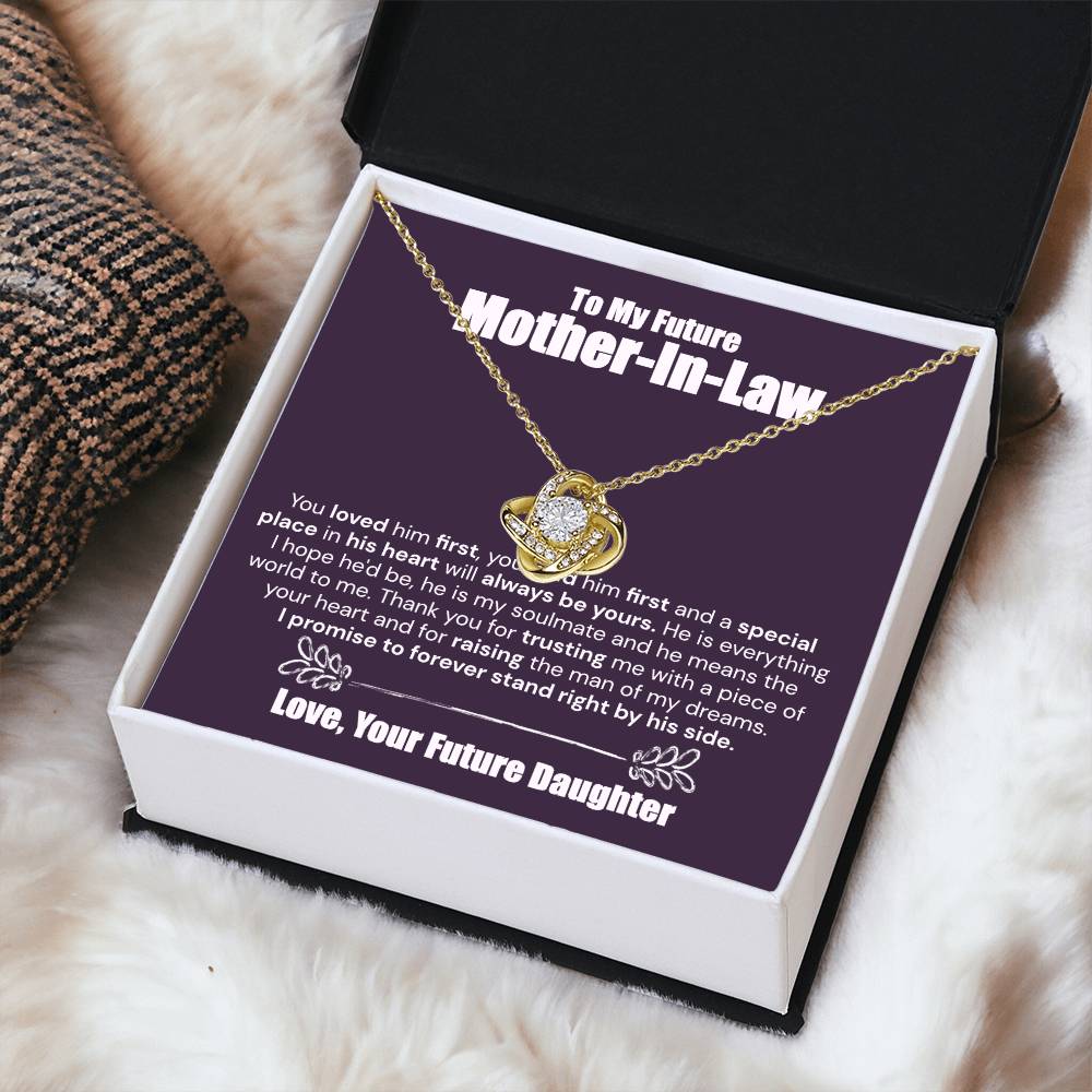 To My Future Mother-In-Law I Promise - The Love Knot Necklace Love Knot Necklace