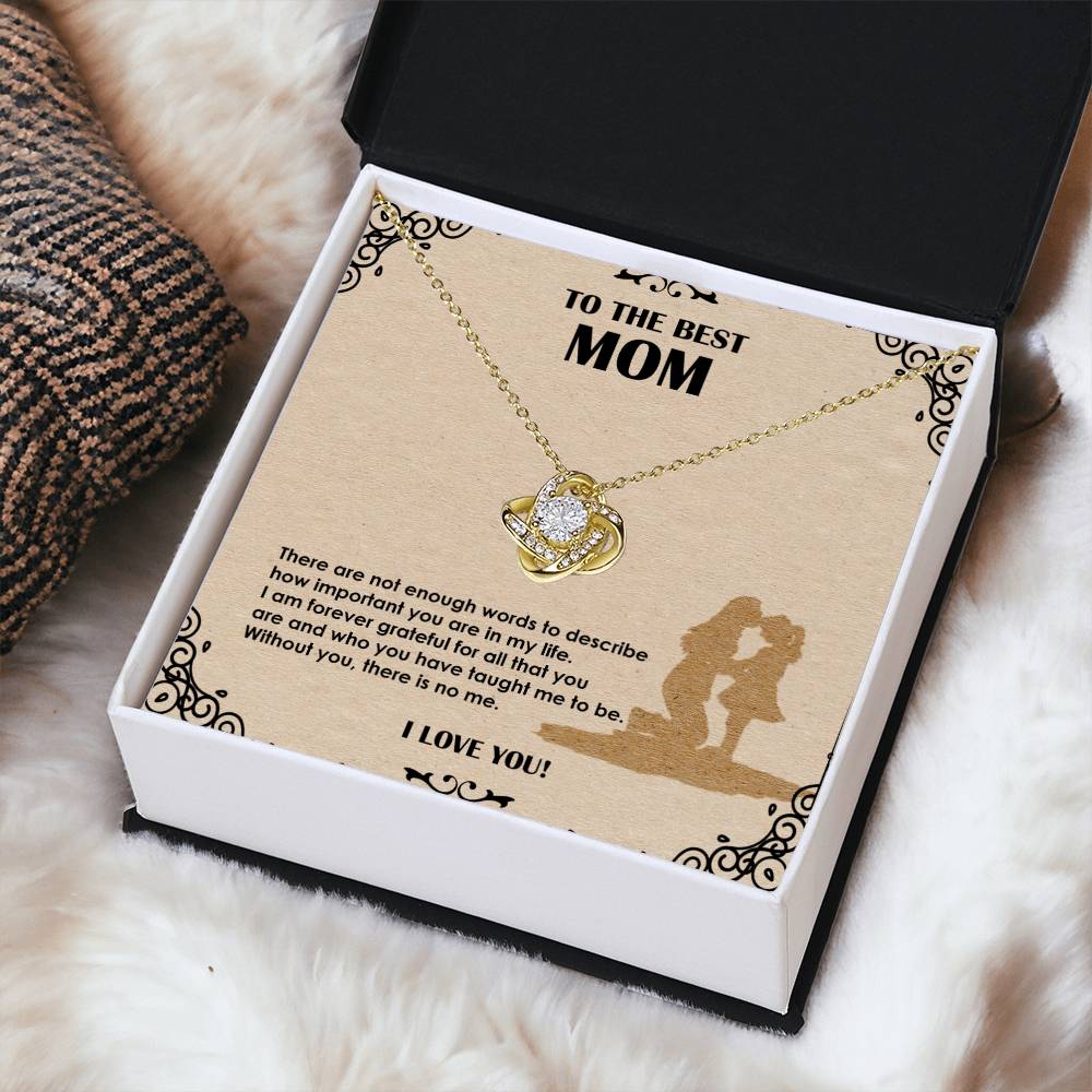 Mom Necklace Best Mom – To My Mom Best Necklace – Love Knots – Necklace With Gift Box Love Knot Necklace
