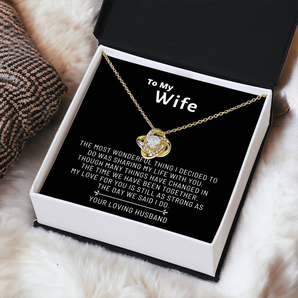 Almost Gone To My Wife From Husband Unique Romantic Gifts For Wife Birthday Anniversary Christmas & Valentine Love Knot Necklace