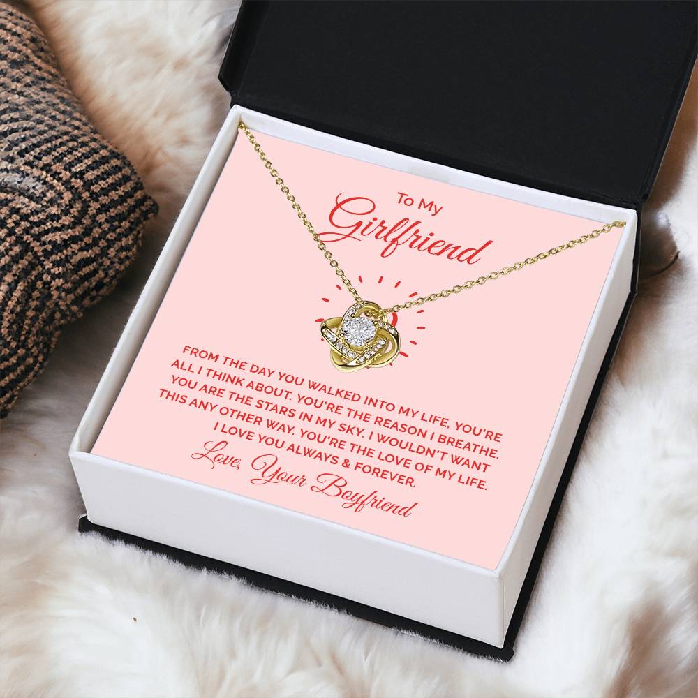 Will You Be My Girlfriend Gift Girlfriend Proposal Ideas Asking Out Girlfriend Will You Be My Girlfriend Proposal Necklace Love Knot Necklace