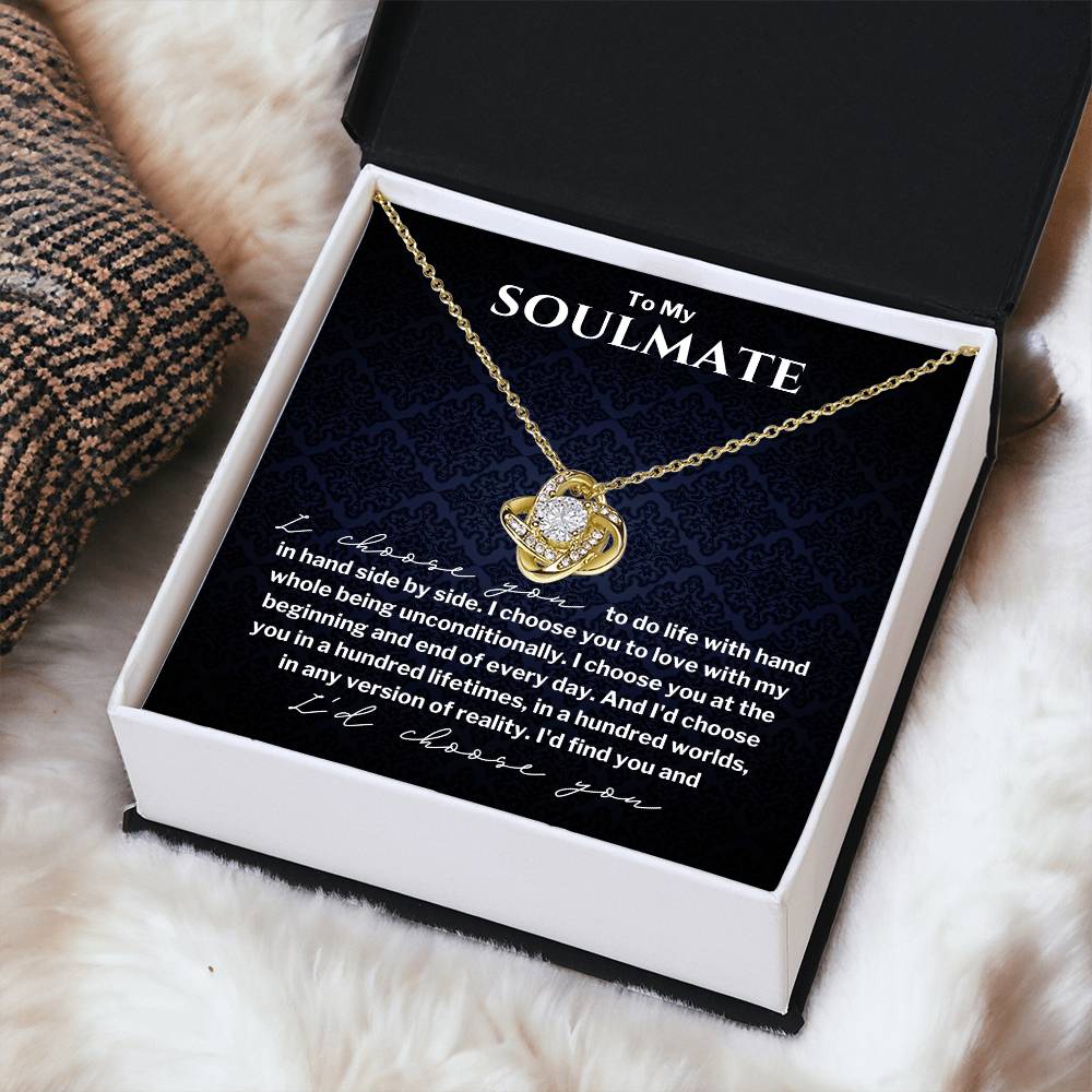 Soulmate - I Choose Love Knot Necklace