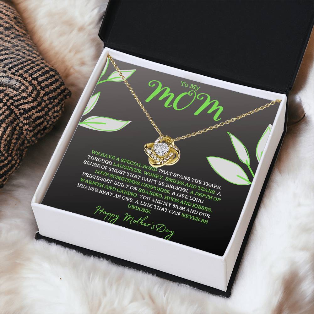 Mother's Day Beautiful Love Knot Necklace With Card Box Love Knot Necklace