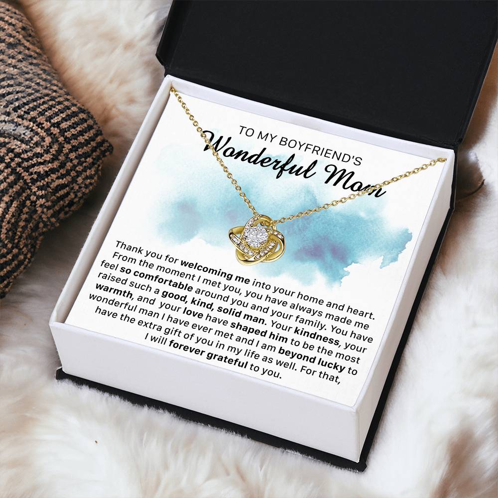 Gift For Boyfriend's Mom Comfortable Solid Man Love Knot Necklace Love Knot Necklace
