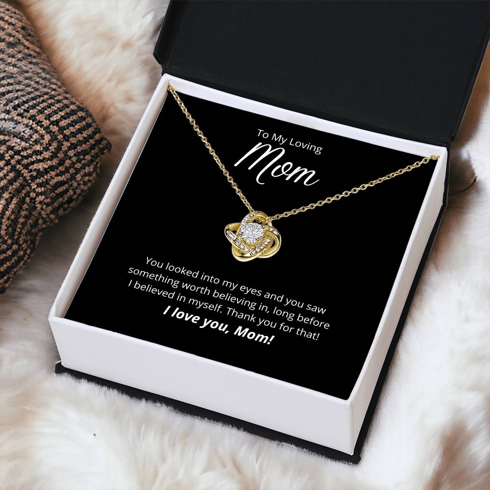 Thank You For Believing In Me ?? Love Knot Necklace