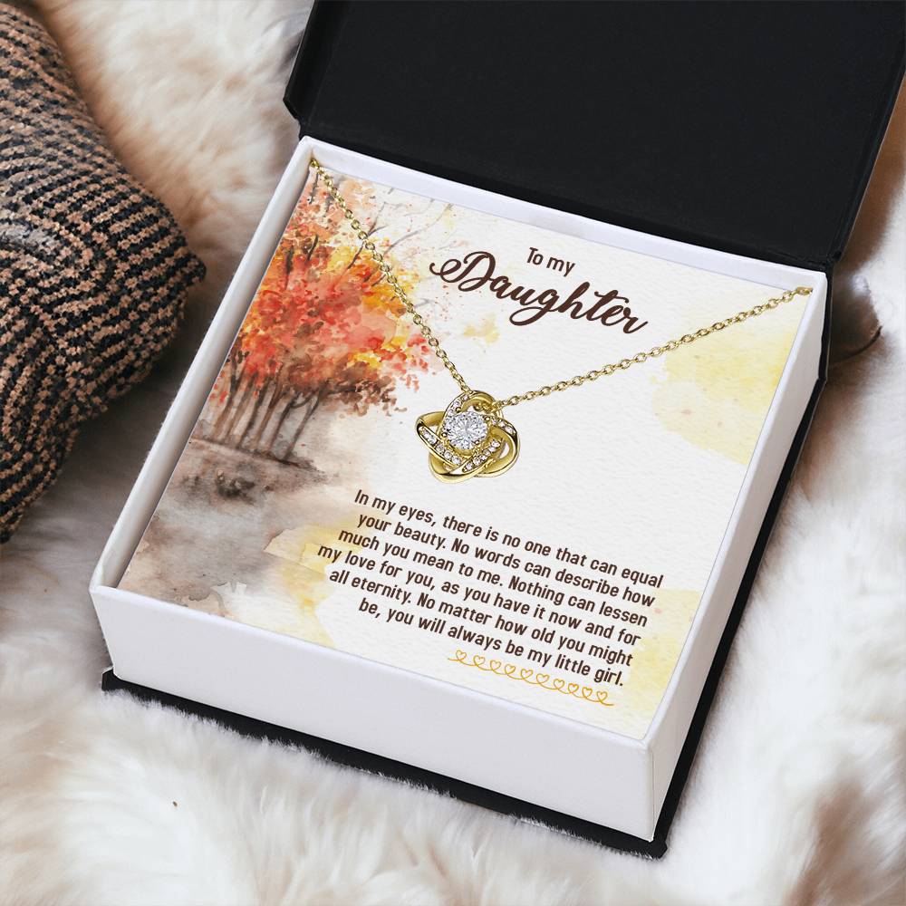 Love You Daughter Love Knot Necklace