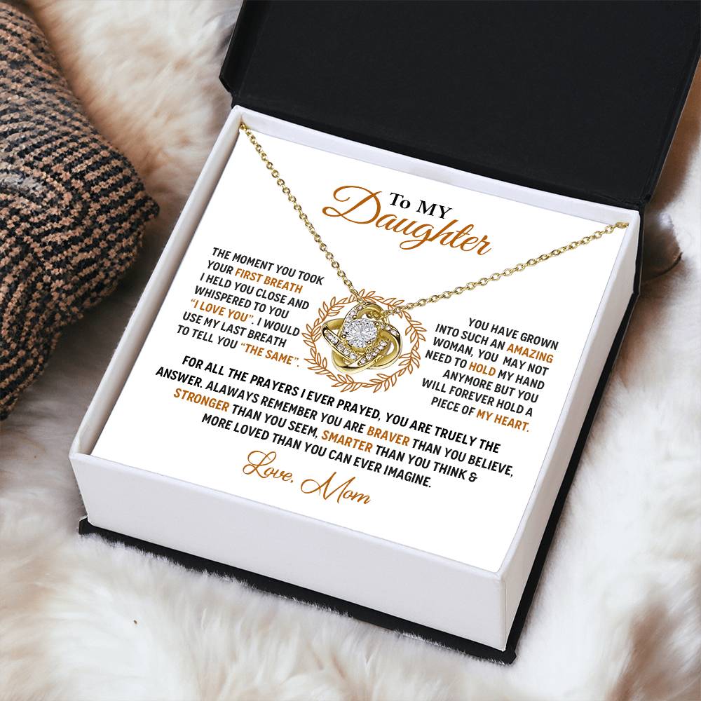 To My Daughter Love Knot Necklace?? Love Knot Necklace