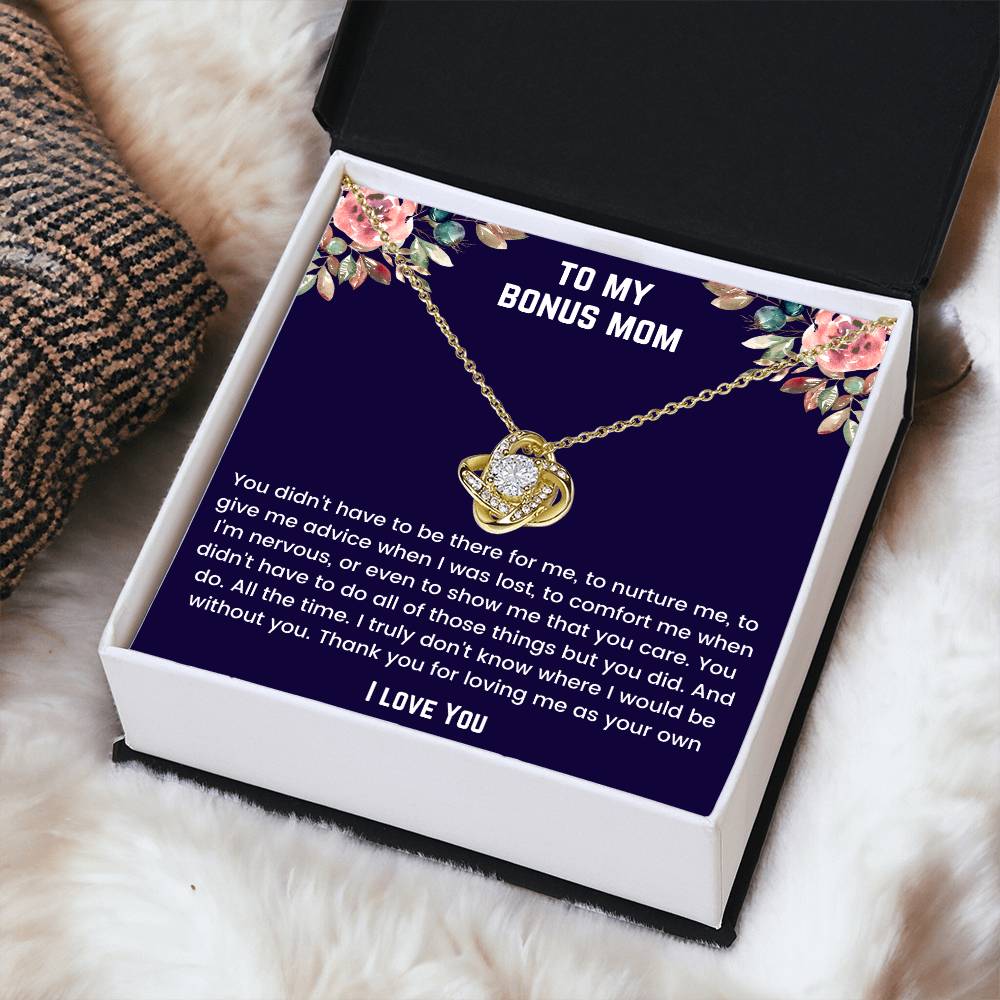 Bonus Mom - You Didn't Have To Be Love Knot Necklace