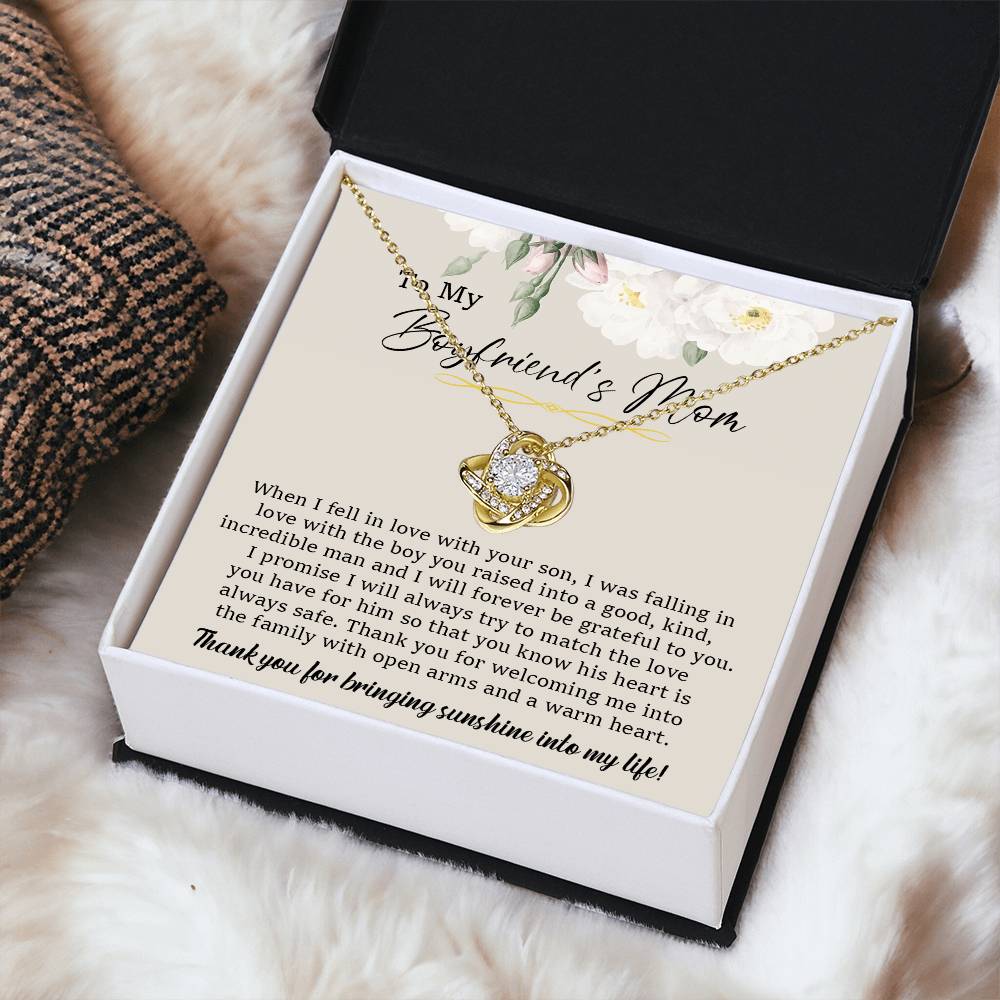 To My Boyfriend's Mom Necklace Gift For Boyfriend Mom Boyfriends Mom Mothers Day Gift Birthday Gift Boyfriend's Mom Love Knot Necklace