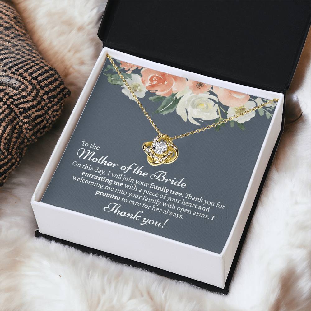 Mother Of The Bride Gift From Groom Mother In Law Wedding Gift From Groom Wedding Gift For Mother In Law From Groom Love Knot Necklace