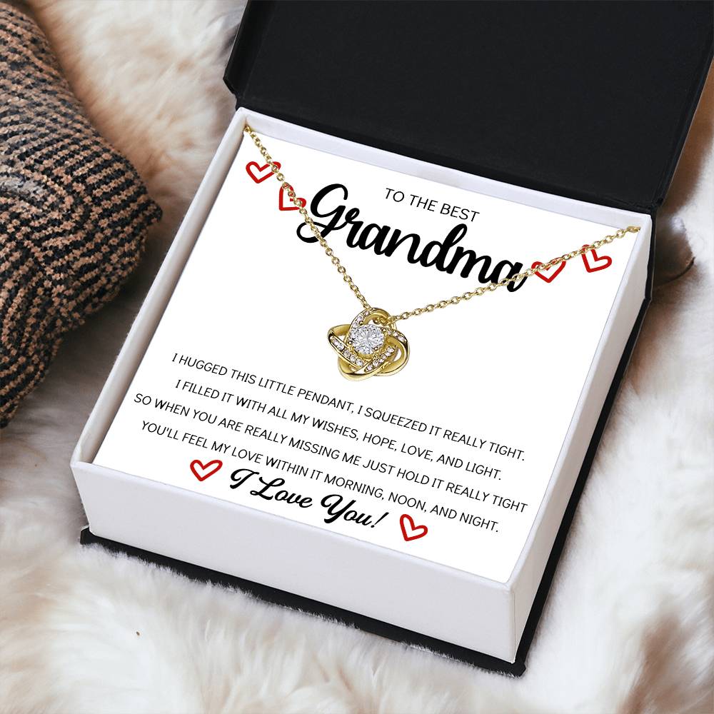 Grandma Necklace Gifts For Grandma From Granddaughter Or Grandson Mothers Day Gift Ideas For Grandma Best Grandma Ever Love Knot Necklace