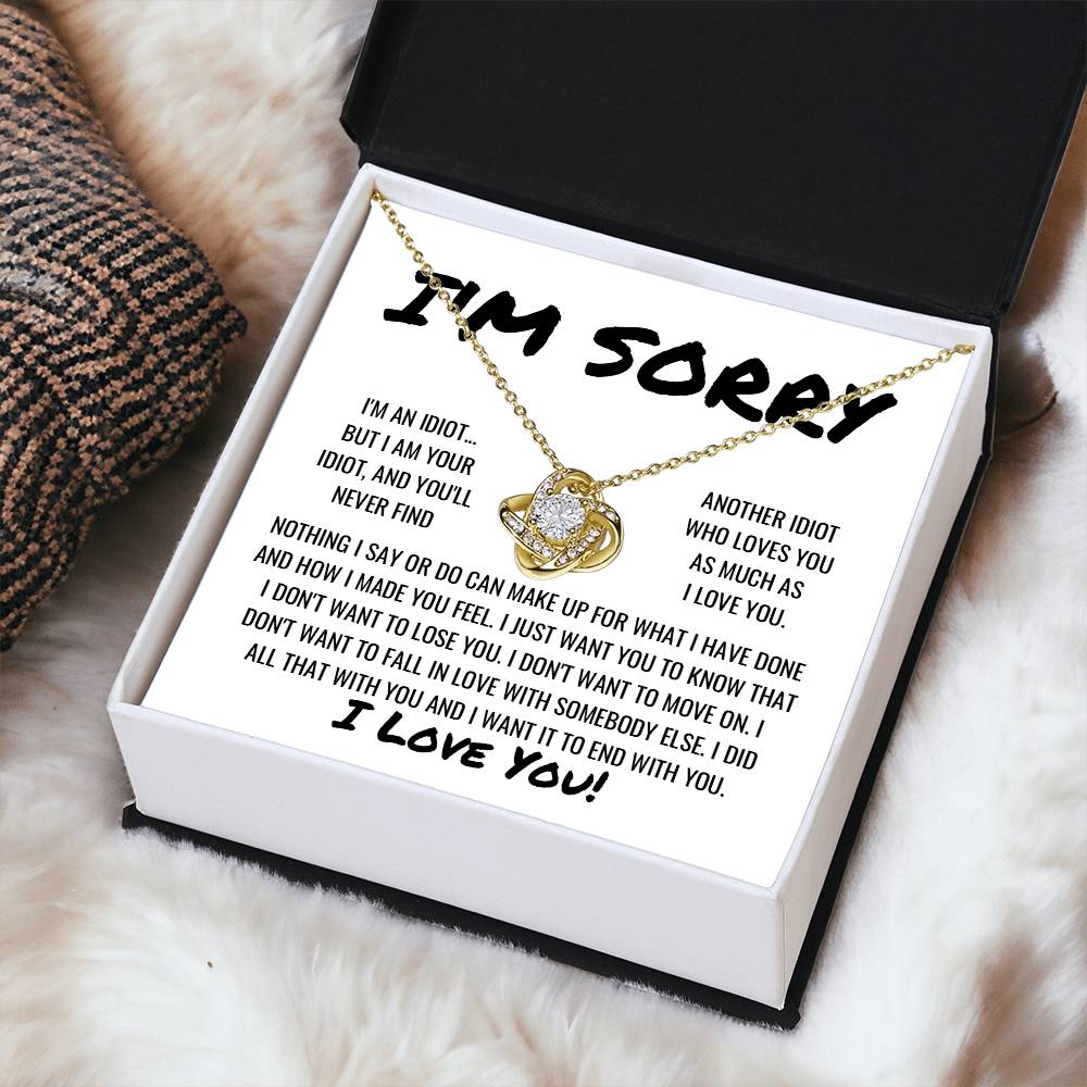 Sorry Apology Love Knot Necklace