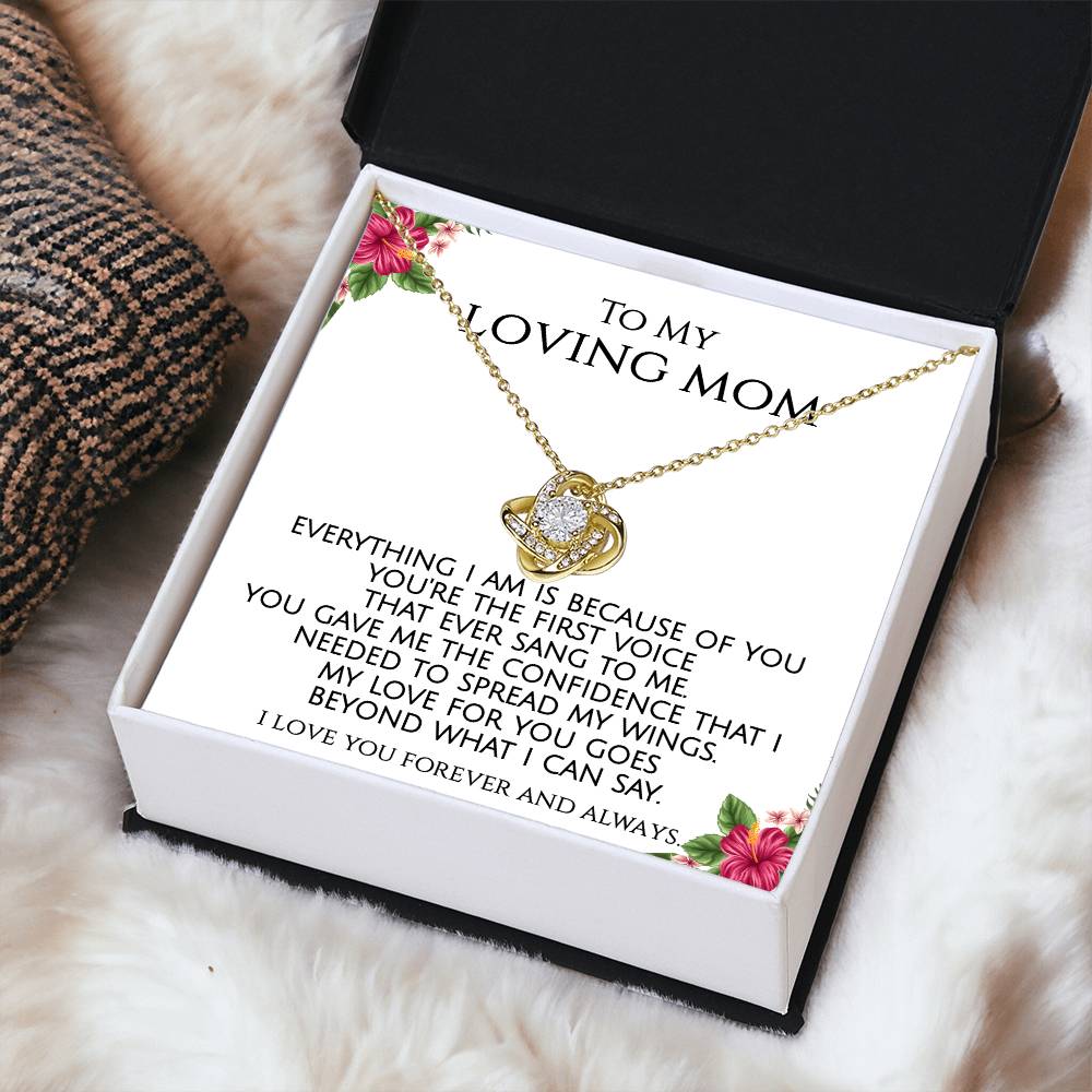 To My Loving Mom Necklace 1 Love Knot Necklace