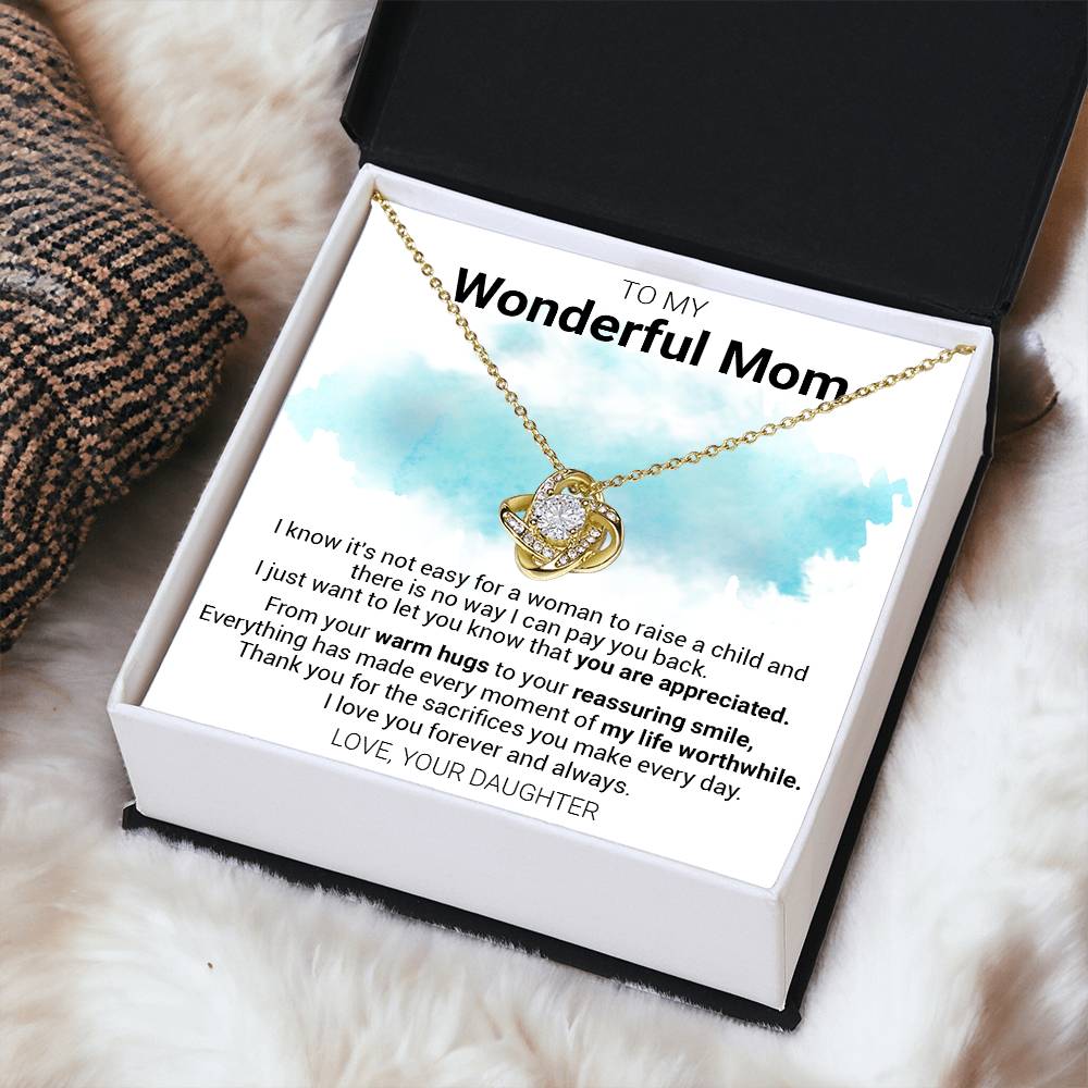 Gift For Mom - A Child - Love Knot Love Knot Necklace