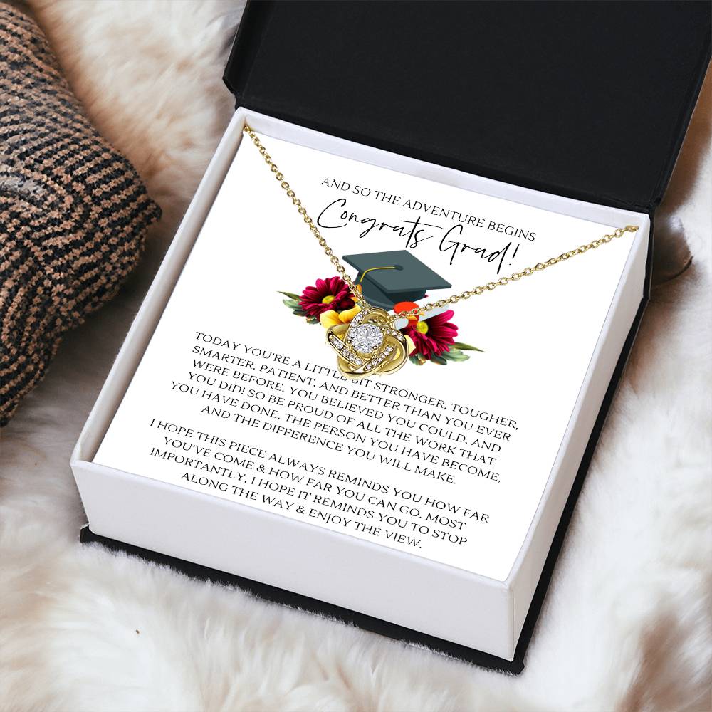 Graduation Gift For Her Graduate Necklace Class Of 2022 Hight School College Graduatio Love Knot Necklace