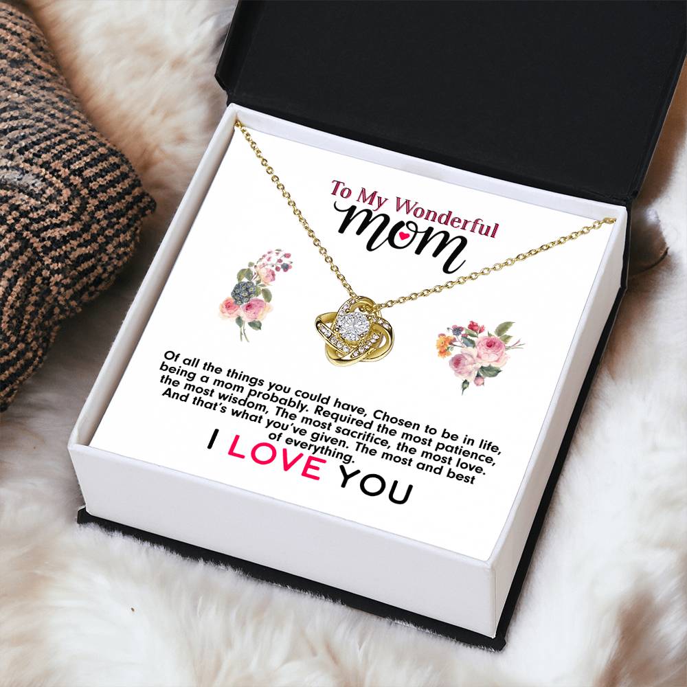 Gift For Mom - Love Knot Necklace 3 Love Knot Necklace