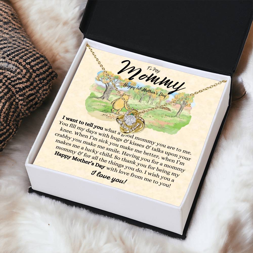 Mothers Day Gifts From Baby 1St Time Mothers Day Gift Mothers Day Necklace Gifts First Time Mom Mothers Day Gift From Baby Love Knot Necklace