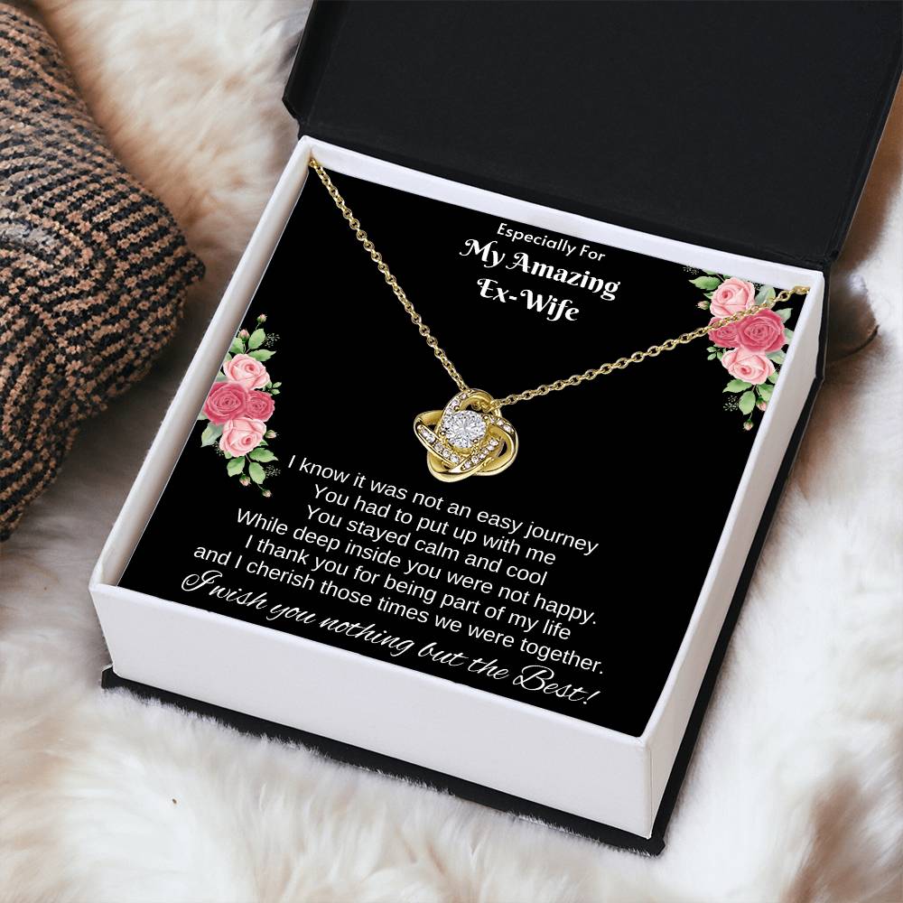 The Ex-Wife Divorced Departing Gift Former Wife For My Ex Birthday Mother's Day Breakup Gift Friendship P Love Knot Necklace
