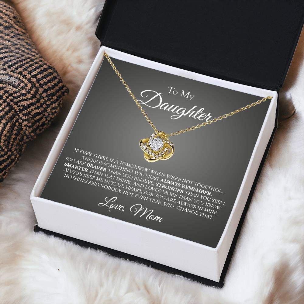 To My Daughter Necklace Gift For Daughter From Mom Daughter Mother Ne Love Knot Necklace