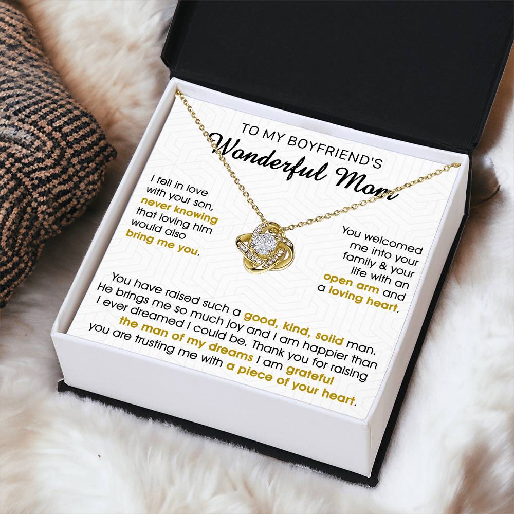 Gift For Boyfriend's Mom Bring Welcomed Solid Man Love Knot Necklace Love Knot Necklace