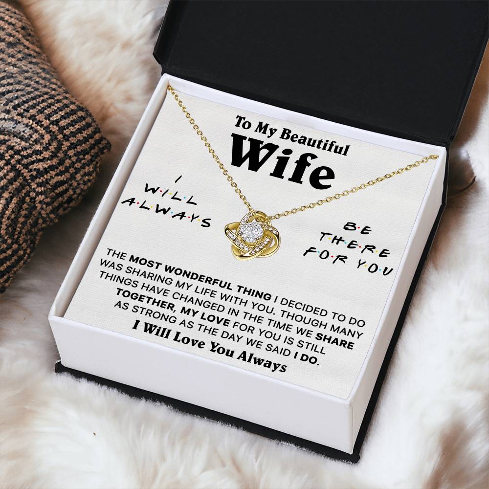 Gift For Wife Lux Be There I Do Love Knot Necklace Love Knot Necklace