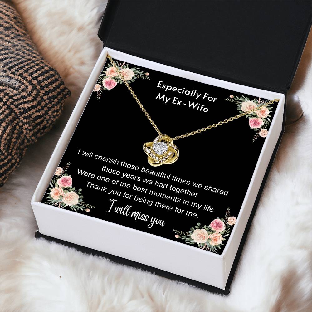 Ex-Wife Divorced Departing Gift Former Wife For My Ex Birthday Mother's Day Breakup Gift Friendship Pr Love Knot Necklace