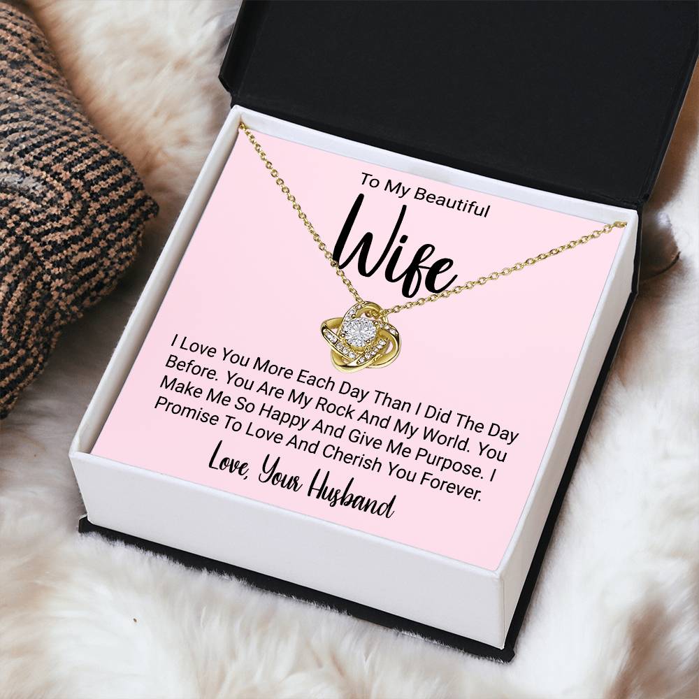 Love Knot Necklace - Gift For Wife Love Knot Necklace