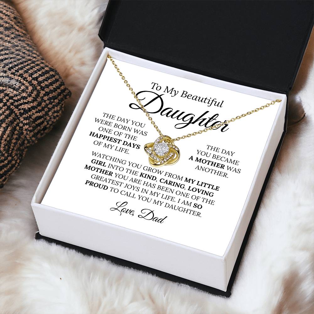 Heartfelt Mother's Day Gift For Daughter v2 Love Knot Necklace