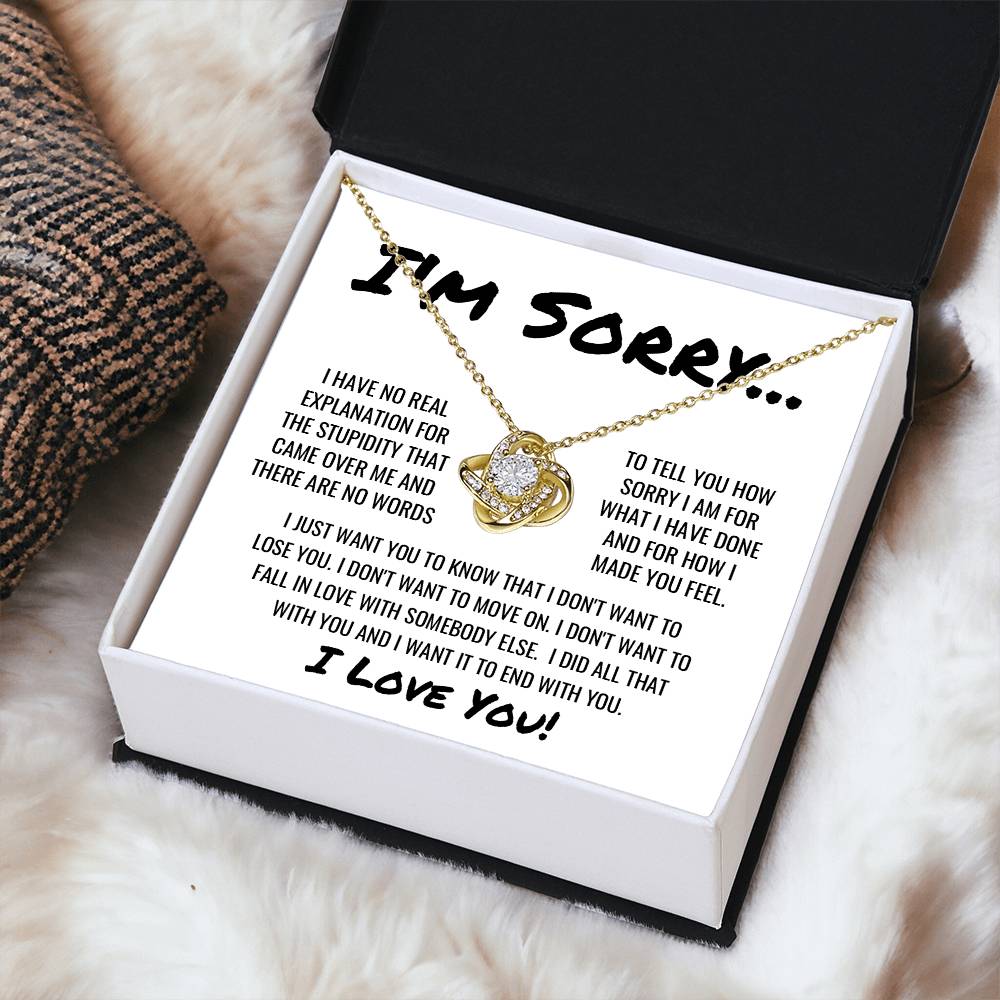 Sorry Apology - Love Knot Necklace