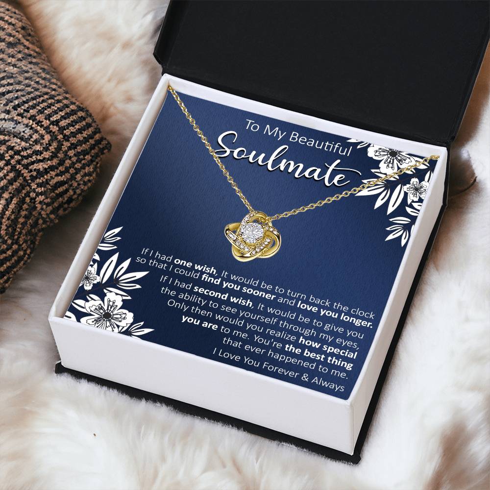 Gift For Your Soulmate - Love U Longer - Love Knot Love Knot Necklace