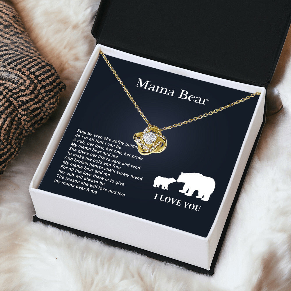 Mama Bear Love Knot Necklace