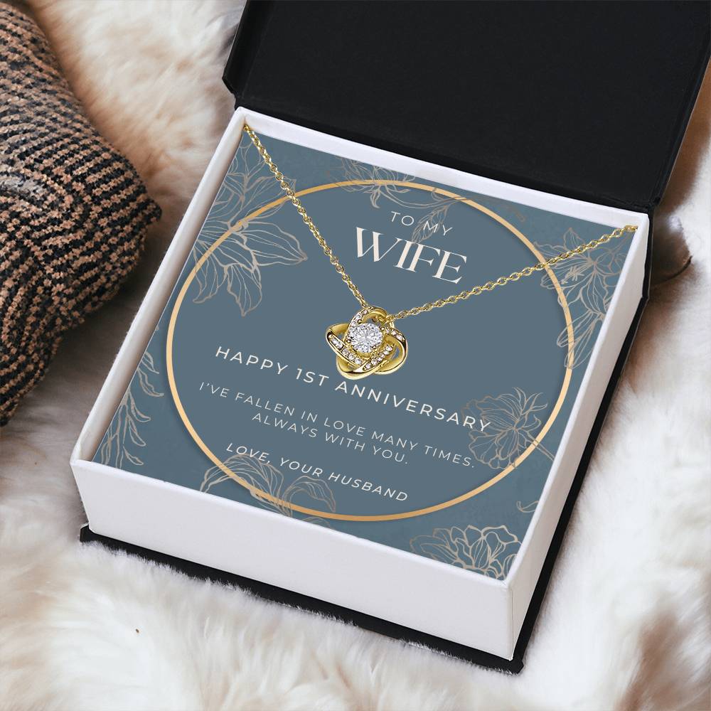 1 Year Anniversary Gift For Wife 1 Year Anniversary Gifts 1 Year Wedding Anniversary Gift Ideas 1St Wedding Anniversary Gift F Love Knot Necklace