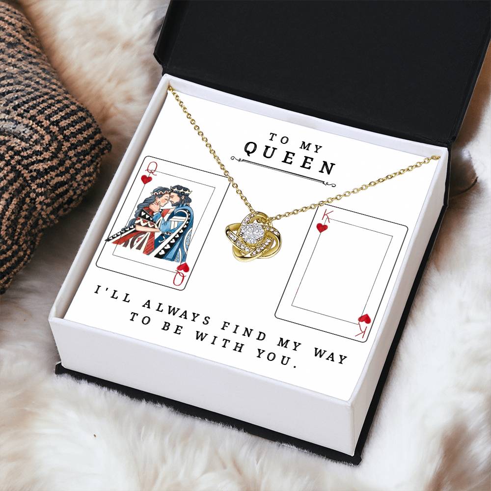 I'll Always Find My Way To Be With Love Knot Necklace