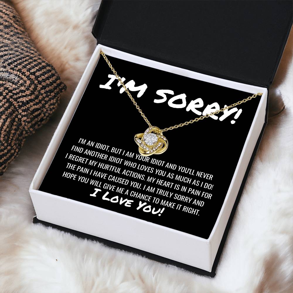 Sorry Apology Necklace 2 Love Knot Necklace