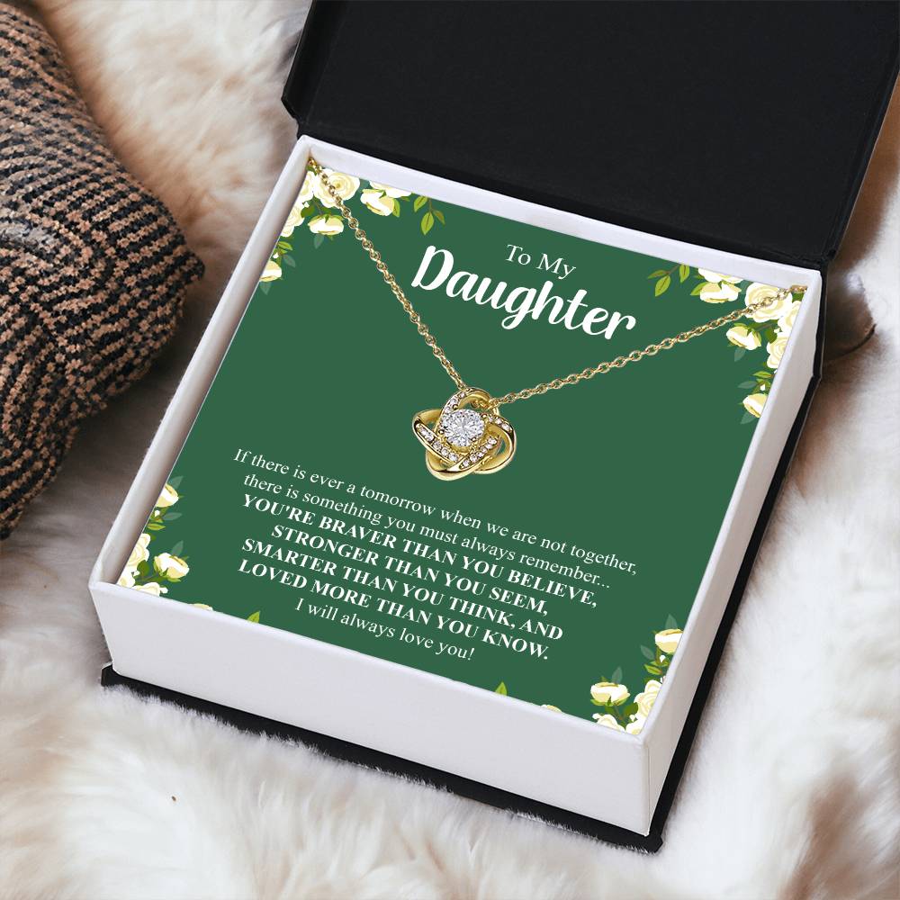 To My Daughter Necklace Gift From Mom Mothers Day Gift For Daughter From Mother Sentimental Jewelry Gifts For Daughter From Mom 6 Love Knot Necklace