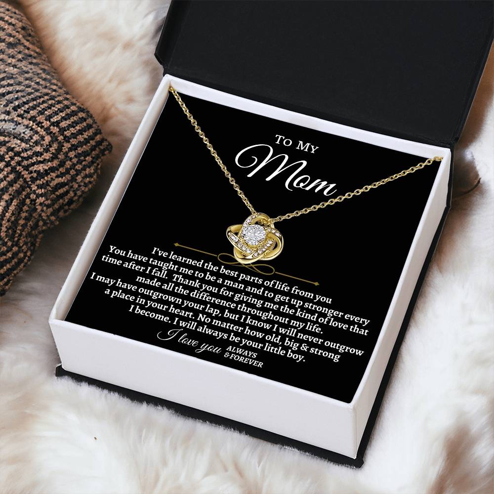 To My Mom Necklace Mom Gift From Daughter Son Mother's Day Gift Anniversary Gift Love Knot Necklace