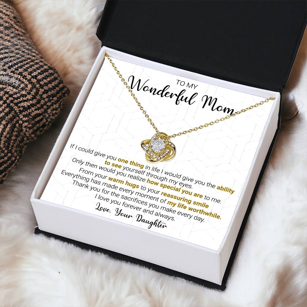 Gift For Mom - Every Moment - Love Knot Love Knot Necklace