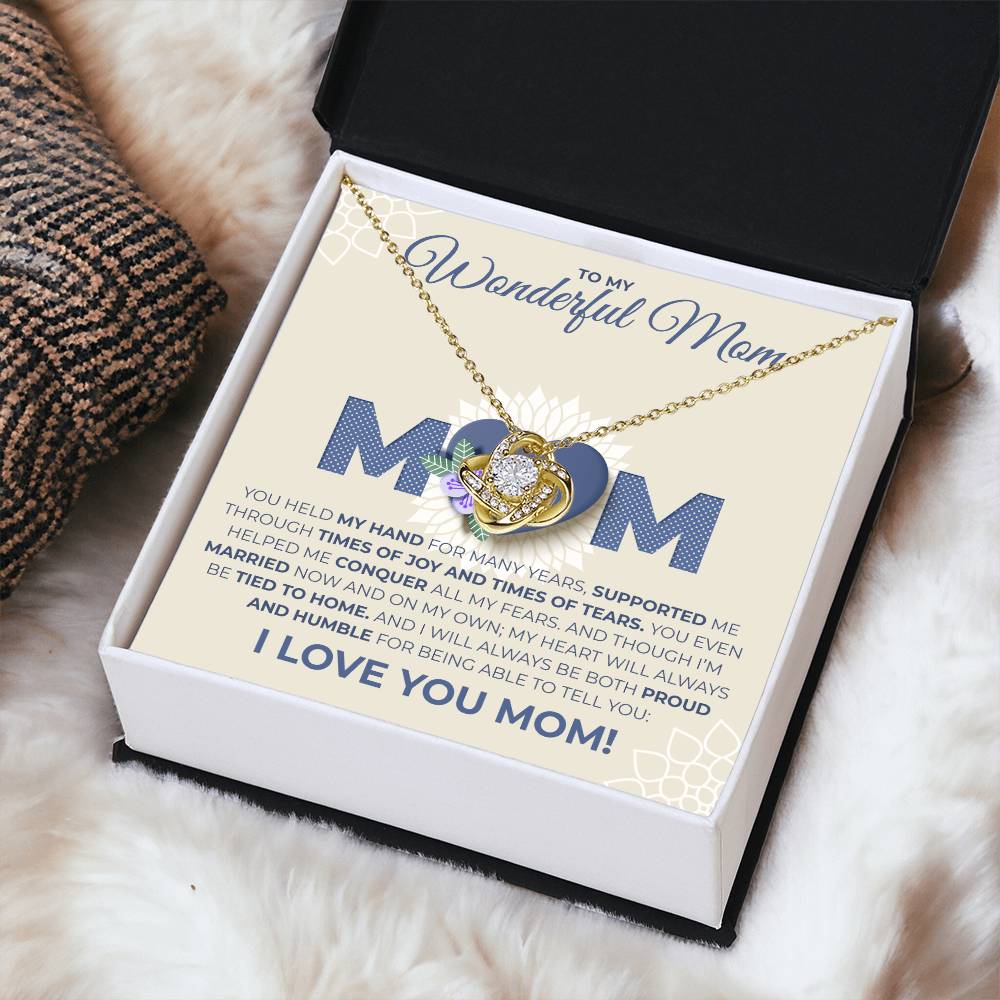 Mom - You Held My Hand Love Knot Necklace